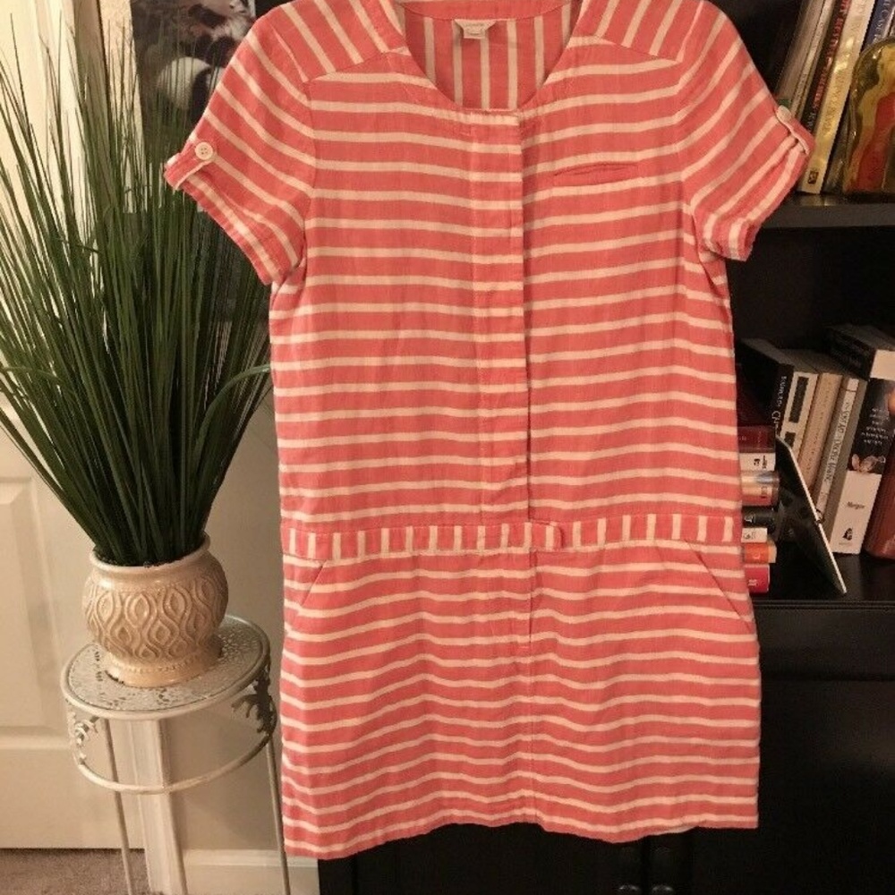 J Crew Women's Cotton Striped Dress Size 6